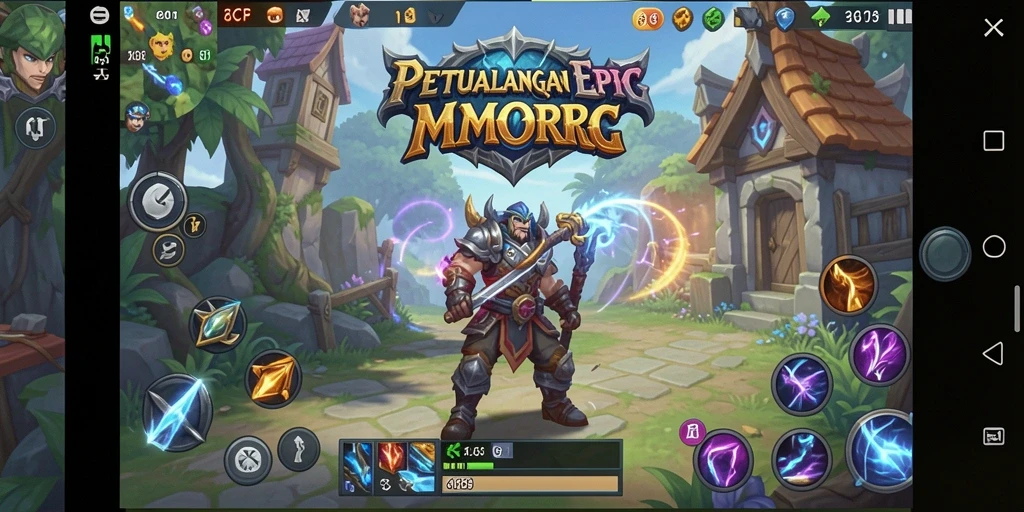 Tampilan gameplay epik dari 6CF dalam dunia MMORPG.