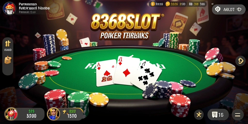 Tampilan gameplay menarik dari 8368SLOT dengan suasana permainan Poker.