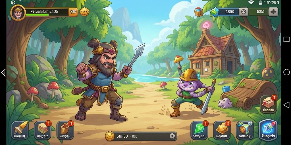 Gameplay seru 8ID dengan karakter yang menawan saat berjuang di dunia Idle.