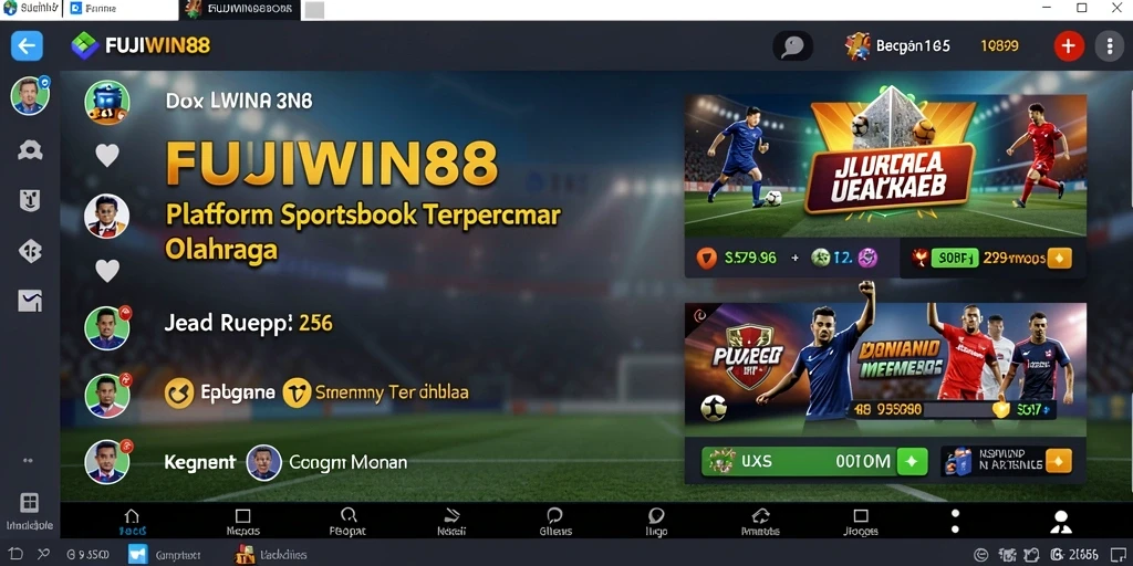 Tampilan antarmuka FUJIWIN88 dengan fitur taruhan olahraga yang menarik.
