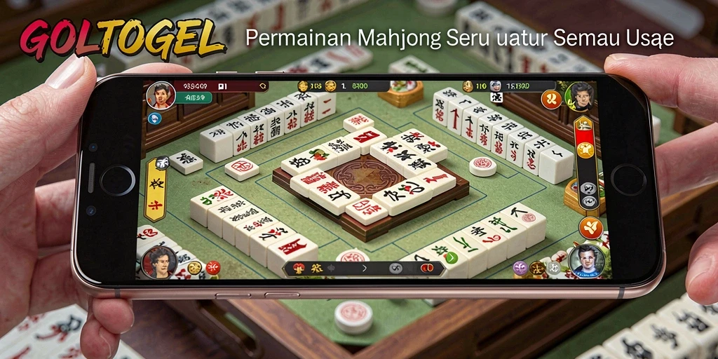Screenshot GOLTOGEL menampilkan gameplay Mahjong yang seru dan mendebarkan.