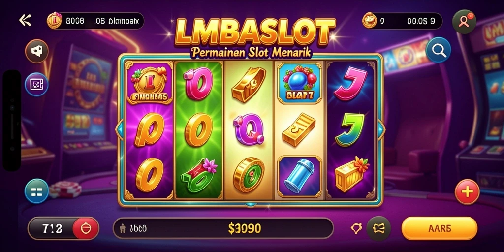 Tampilan menarik dari gameplay LMBASLOT dengan berbagai mesin slot.