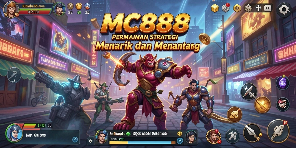 Screenshot gameplay strategi yang mendebarkan dari MC888.