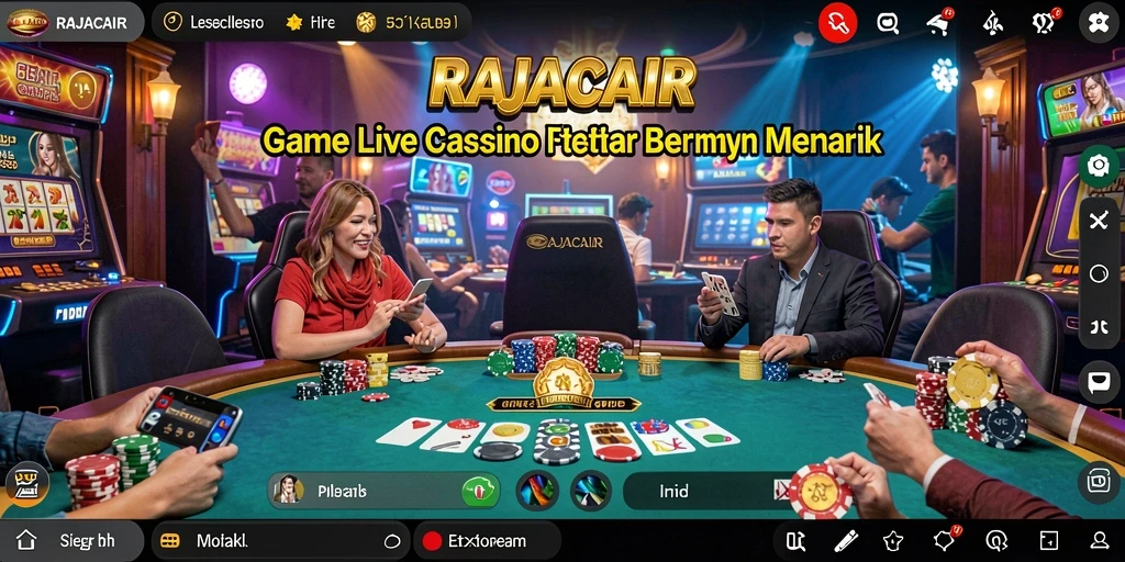 Tampilan interaksi langsung di permainan Live Casino RAJACAIR.