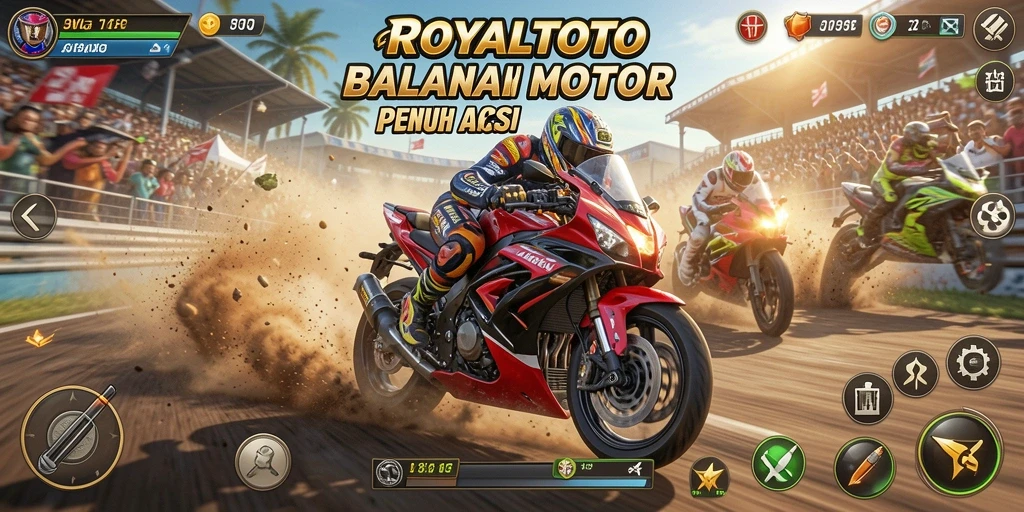 Tampilan aksi balapan motor yang mendebarkan di ROYALTOTO.