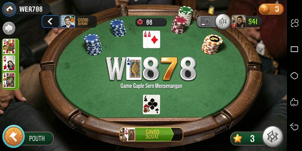Tampilan gameplay WE878 yang menarik dalam permainan Gaple.