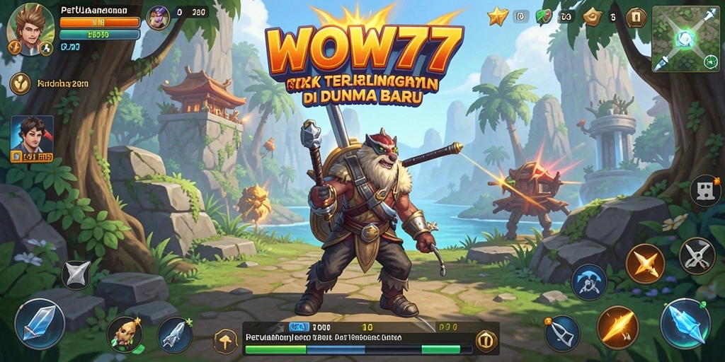 Screenshot menunjukkan aksi mendebarkan dalam permainan WOW77.